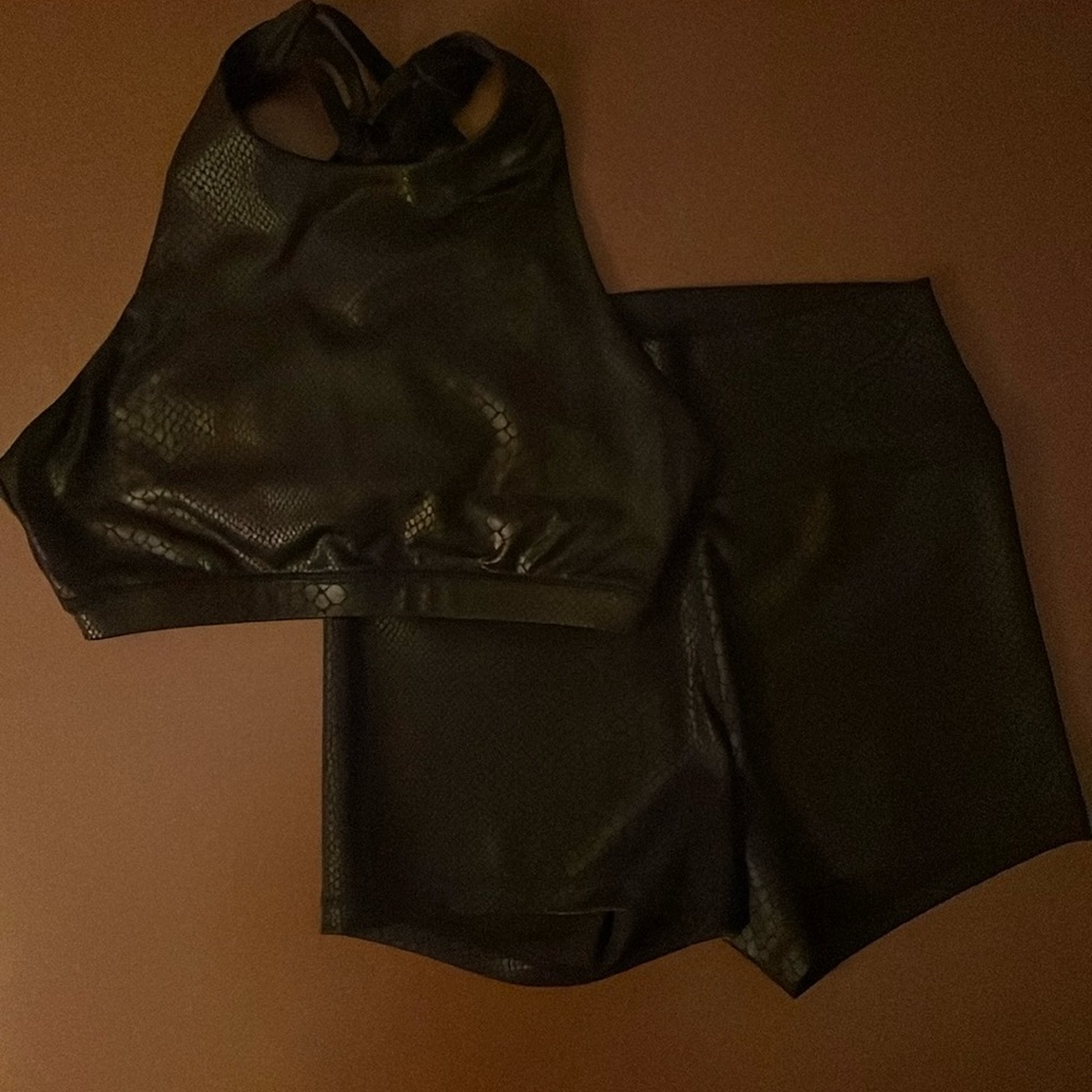 Last Chance! Flag Nor Fail python set. Shorts and high neck bra